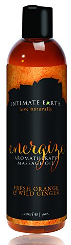 Intimate Earth Massage Oil - Energize - Orange & Ginger 4oz
