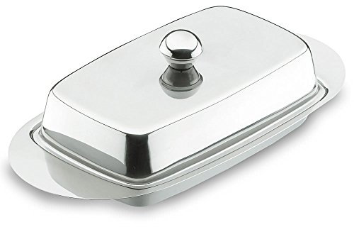 Lacor BUTTERDOSE MIT Deckel, Edelstahl, INOX, 11.5 x 22.5 x 6.5