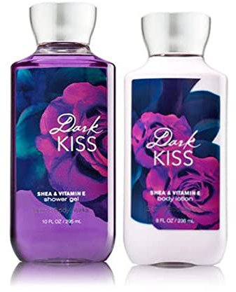 Bath and Body Works Lotion and Shower Gel, Dark Kiss, 2 Pc Gift Set