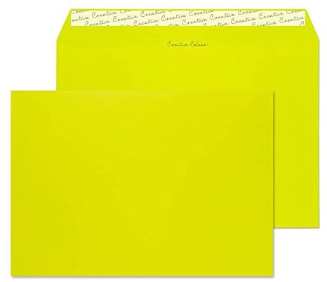 Blake Creative Colour 63441 Farbige Briefumschläge Haftklebung Säure Grün C4 229 x 324 mm 120g/m² | 10 Stück