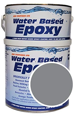 Damp Proof Epoxy Resin Water Based Paint for Garages, Walls, Basements and Tanks 2.5L (Grey)
