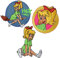 alles-meine.de GmbH 3 TLG. Set: Bügelbilder - Bibi Blocksberg die kleine Hexe - 6,5 cm * 7,5 cm - Aufnäher gewebter Flicken/Applikation - für Kinder - Mädchen Jungen - Hexen Be..