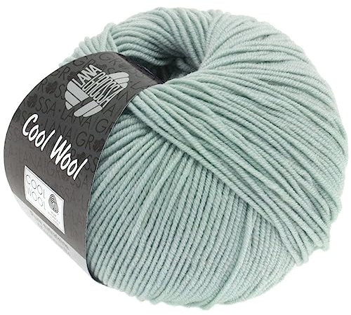LANA GROSSA Cool Wool Uni | Extrafeine Merinowolle waschmaschinenfest und filzfrei | Handstrickgarn aus 100% Schurwolle (Merino extrafein) | 50g Wolle zum Stricken & Häkeln | 160m Garn FB 2028