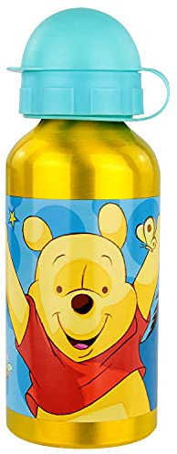 P:os 68928 - Trinkflasche für Kinder aus Aluminium, ca. 400 ml, mit Winnie the Puuh Motiv und goßer Füllöffnung, bpa- und phthalatfrei