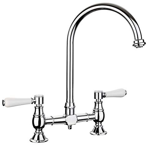 Rangemaster Traditional Bridge Brushed Kitchen Sink Mixer Tap TBL1BF