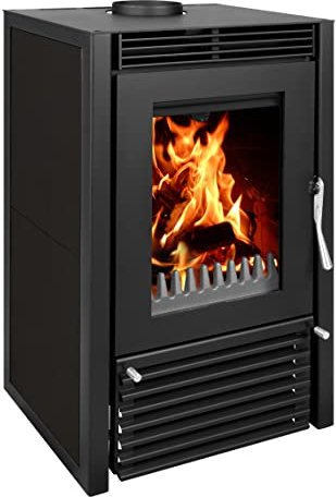 12,31 kW Kaminofen Bruno Marbella Compact Schwarz wasserführend