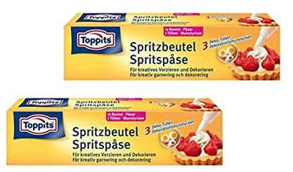Toppits Spritz-Beutel für kreatives Verzieren undDekorieren (2er Pack)