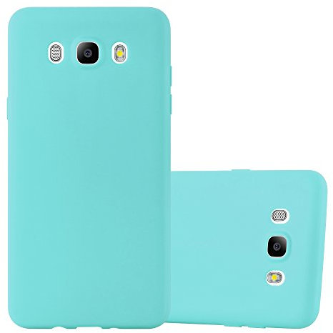 Cadorabo Custodia per Samsung Galaxy J5 2016 in CANDY BLU - Morbida Cover Protettiva Sottile di Silicone TPU con Bordo Protezione - Ultra Slim Case Antiurto Gel Back Bumper Guscio