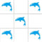 'Dolphins' Bathroom Tile Sticker Set x36 stickers (OLYMPIC BLUE)