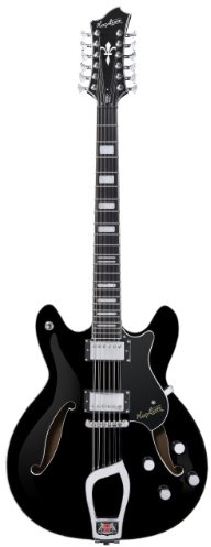 Hagstrom VIDLX12-BLK Viking Deluxe 12-String Black