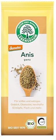 Lebensbaum Anis, Bio-Gewürz für Gebäck, Obsalat, Eintöpfe und Fisch mit würzig-süßem Geschmack, ganz, 50 g