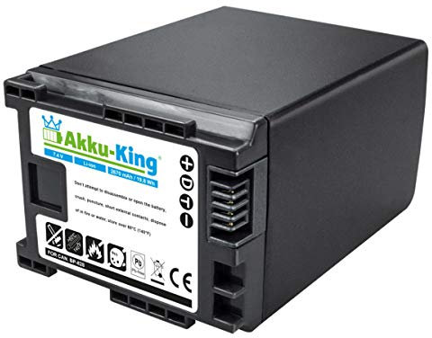 Akku-King Akku kompatibel mit Canon BP-828 - Li-Ion 2670mAh - für Legria G25, G20, G10, M30, FS10, FS11, FS21