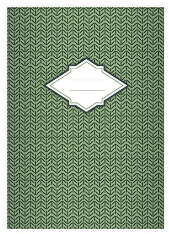 Kartenkaufrausch 16 Elegante DIN A4 Schulhefte, Schreibhefte mit Tweed Optik in grün Lineatur 20 (blanko Heft)