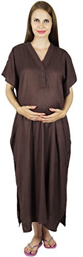 Bimba Mutterschaft Kaftan Gürtel Pflegenachthemd, Fronttasten