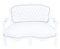 Casa Padrino Barock Kinder Sitzbank Weiß Lederoptik/Weiß Antik Stil Kinder Sofa