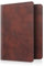 FINTIE Reisepass Impfpass Schutzhülle - Premium Kunstleder Reisepasshülle Travel Organizer mit RFID-Blockier für Kreditkarten, Ausweis, Reisedokumente Damen Herren, Vintage Braun
