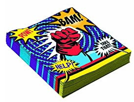 Forum Novelties X72436 Super Hero Serviette, 33 cm, Mehrfarbig, Einheitsgröße