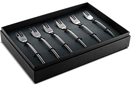 MEPRA Due Oro Nero Cake Fork, Silver