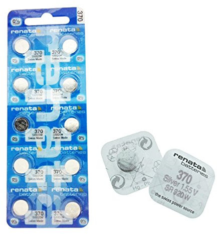 10 X genuino Renata 370 SR920W muñeca reloj bajo drenaje plata óxido 1. 55V baterías