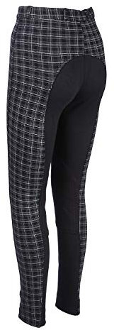 Avon Equine Discount Pet Accessories Horse Riding Girls and Women Ladies Soft Stretchy Jodhpurs JODPHURS JODS Check with Black