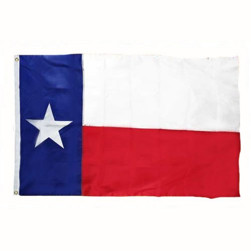 Eder Flag Flagge des Bundesstaates Texas, strapazierfähiges Poly-Max, hergestellt in den USA, verstärkte Fliegennähte, robuste Kopfleiste, hochwertige Verarbeitung (90 x 150 cm)