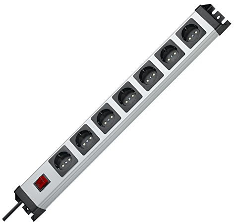 Kopp POWERversal 7AC Outlet(s) 1.4m Schwarz, Grau Steckdosenleiste