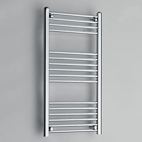 Chrome Straight 300 x 1000 Heated Towel Rail Warmer Radiator Rad 22mm D Rail