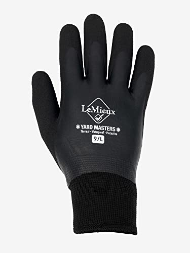 LeMieux Unisex Thermal Work Gloves with Soft Warm Fleece Lining - Waterproof Hand Cover - Comfortable Fit Horse Equestrian Accessory