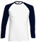 Fruit of the Loom Baseball Langarm ( Longsleeve ) T-Shirt S M L XL XXL Weiss - Navy,L