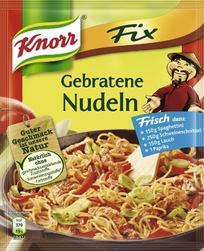 Knorr Fix Würzmischung Gebratene Asia Nudeln für ein leckeres Nudelgericht ohne geschmacksverstärkende Zusatzstoffe 23x 30 g