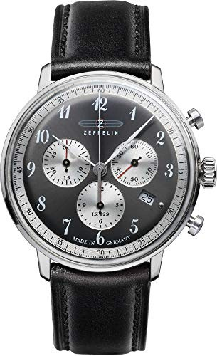 Zeppelin Herren-Armbanduhr XL LZ 129 Hindenburg Chronograph Quarz Leder 70862