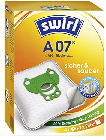 4 Original Swirl Staubsaugerbeutel A07