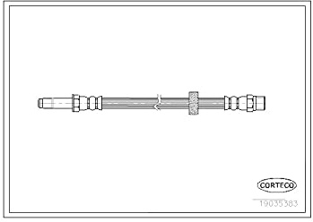 Corteco 19035383 Bremsschlauch vorne | 19035383 Kompatibel mit V70 I (875, 876),V70 II (285),XC70 I Cross Country (295)