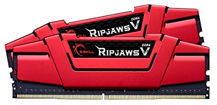 G.SKILL Ripjaws V Series F4-3000C14D-16GVR 16 GB (8 GB x 2) DDR4 3000 MHz CL14 Memory Kit - Blazing Red