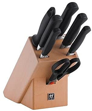 ZWILLING Bloc de Couteaux (8 pièces), Hêtre, série Pure