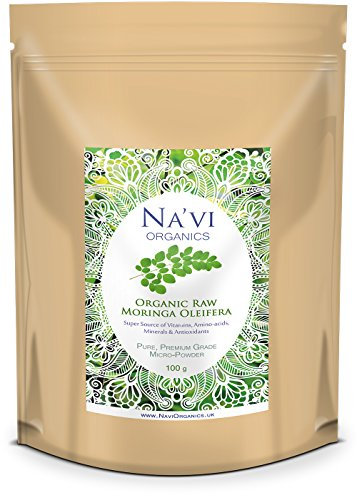 Premium Raw Organic Moringa Oleifera Leaf Powder - Certified Organic (100 Grams)