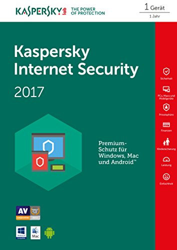 Kaspersky Internet Security 2017 | 1 Gerät | 1 Jahr | PC/Mac/Android | Download