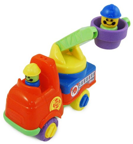 Coche De bomberos con giro escalera y bomberos