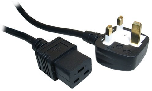 kenable UK Mains C19 Uninterrupted Power Supply UPS/Server Mains Power Cable 2m [2 metres]