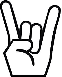 INDIGOS UG Auto Aufkleber Auto - 140x110 mm - Heavy Metal - schwarz - Selbstklebender Sticker für Auto, Fenster, Bus oder LKW