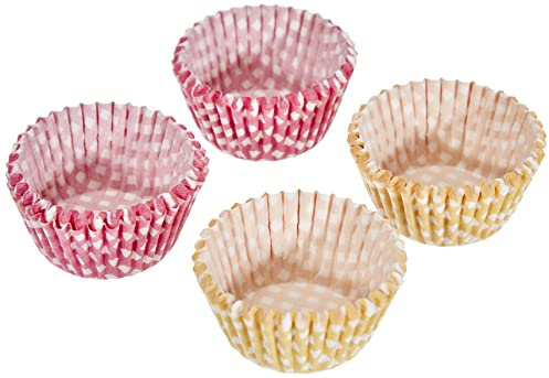Ibili Mini-Muffinförmchen 100 Stück, Papier, gelb/rosa/weiß, 24 x 16 x 4 cm, 100-Einheiten