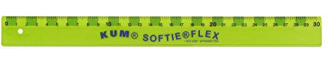 biegsames Lineal / 30cm / flexibel / Farbe: gelb-grün