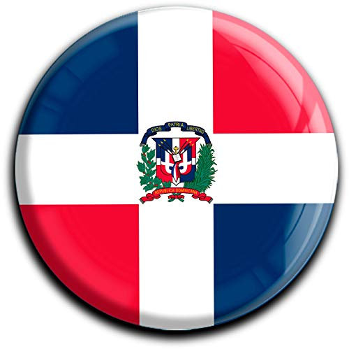 metALUm runder Acrylmagnet mit starkem Neodym - Magnet Flagge Dominikanische Republik #1310018