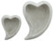 Steingut-Schale Herz, 2er Set