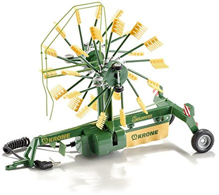 siku 6782 - Andaineuse rotative à disques télécommandée, 1:32, Compatible avec véhicules siku CONTROL avec attelage de remorque, Métal/Plastique, Vert