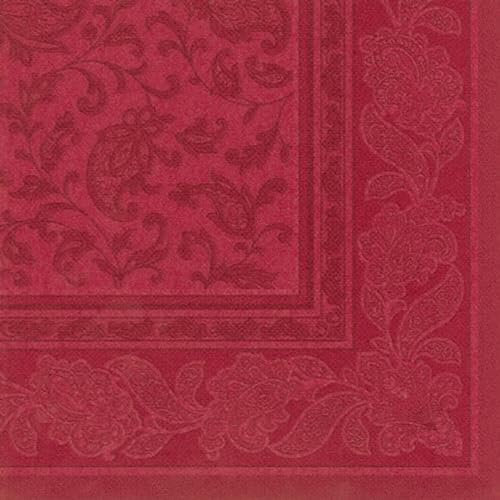 PAPSTAR 250 Premium Servietten ROYAL Collection 1/4-Falz 40 cm x 40 cm Bordeaux Ornaments hochwertig