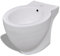 vidaXL Bidet Rond à Poser Céramique Sanitaire Blanc Toilette Cuvette Siège WC