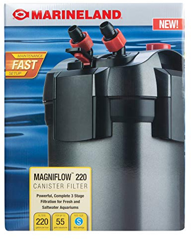 Marineland Magniflow Canister Filter 220 GPH For aquariums, Easy Maintenance