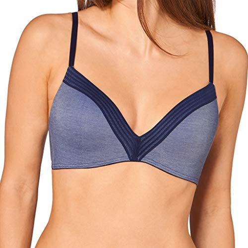 Sloggi Women's Wow Embrace PU Push-Up Bra - Blue -