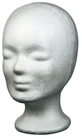 Comair 7000825 Schaumstoffkopf, 25.5 cm, weiß